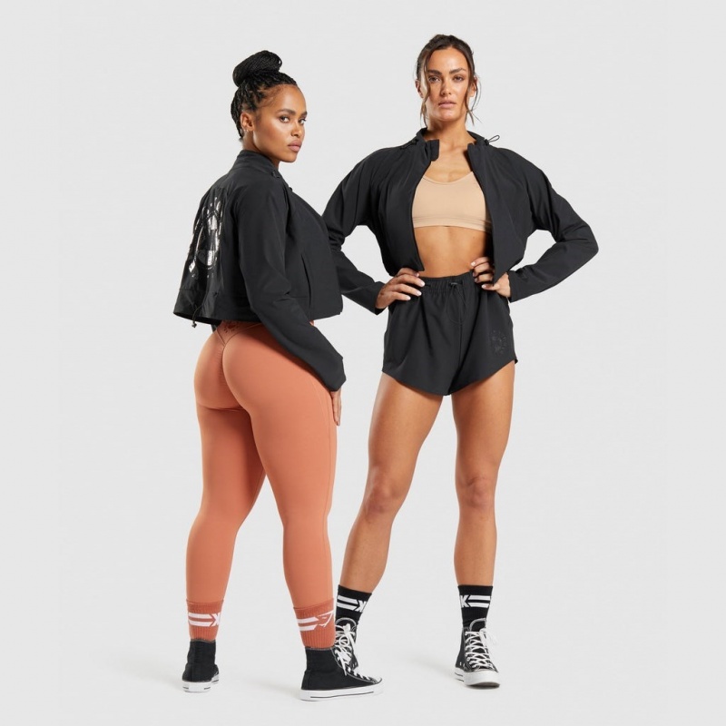 Chaquetas Gymshark KK Fit Woven Negras | 43FBDIPNX