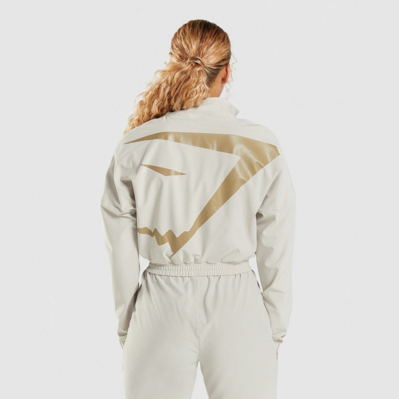 Chaquetas Gymshark Maximise Pista Zip Gris | 04TQRLCVS