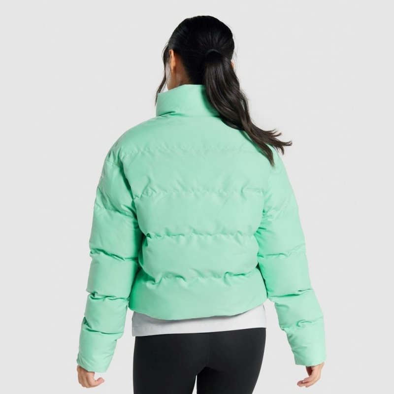 Chaquetas Gymshark Puffer Verde | 18SEJUYFO