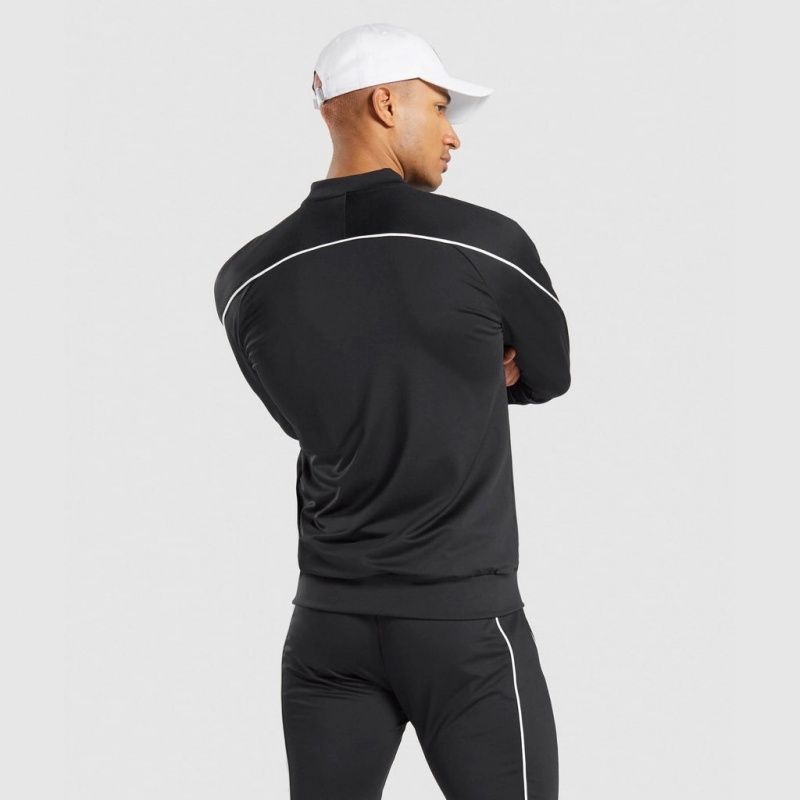 Chaquetas Gymshark Recess Full Zip Pista Negras | 79PBKZYDJ