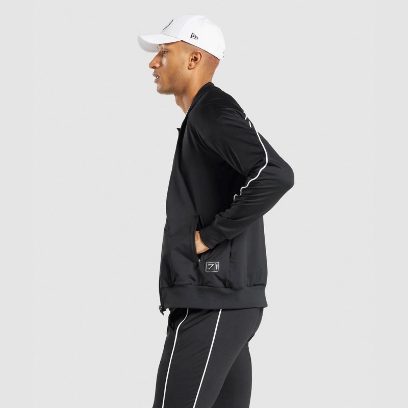 Chaquetas Gymshark Recess Full Zip Pista Negras | 79PBKZYDJ