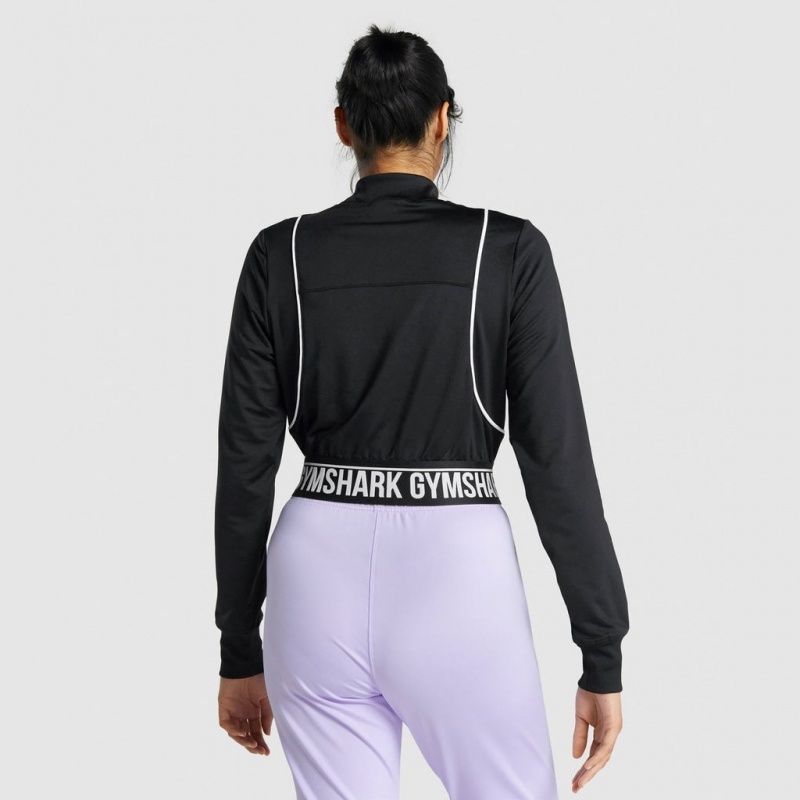 Chaquetas Gymshark Recess Pista Negras | 01SLRZQPE