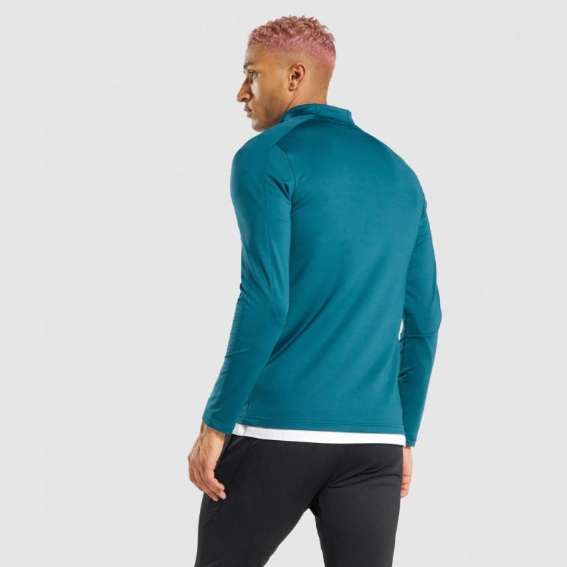 Chaquetas Gymshark Regulate Full Zip Teal | 35WCVHRQX