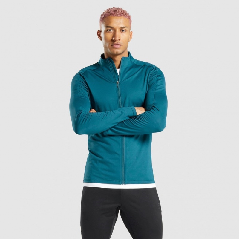 Chaquetas Gymshark Regulate Full Zip Teal | 35WCVHRQX