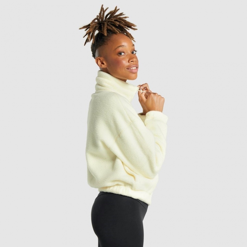 Chaquetas Gymshark Sherpa Amarillo | 98PQDRHFX