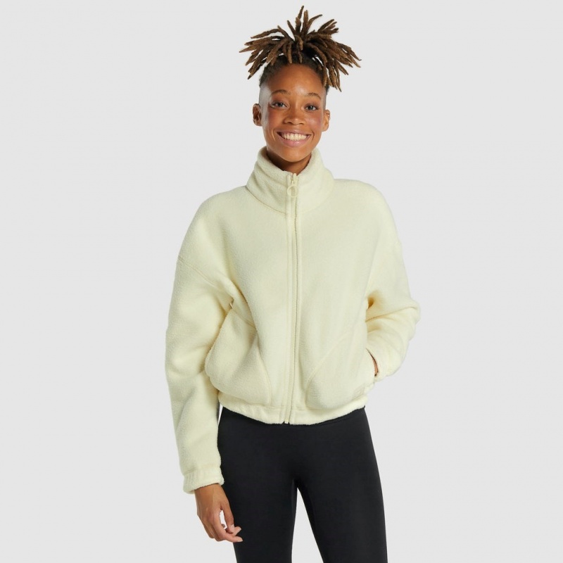 Chaquetas Gymshark Sherpa Amarillo | 98PQDRHFX