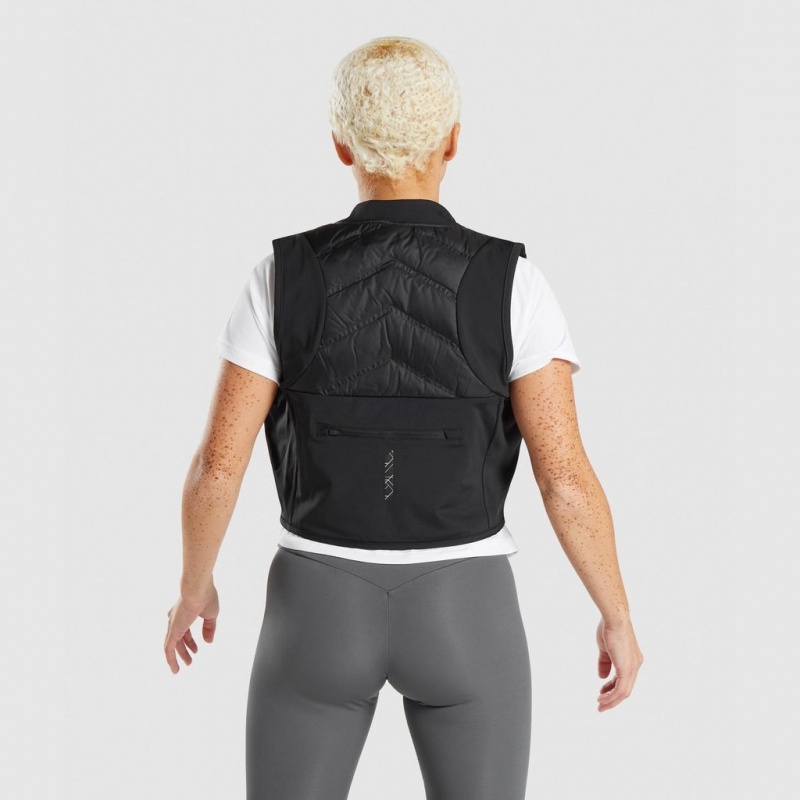 Chaquetas Gymshark Speed Gilet Negras | 78YPXUDFV
