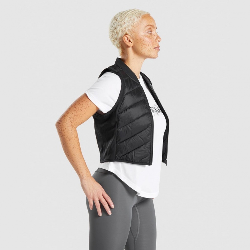 Chaquetas Gymshark Speed Gilet Negras | 78YPXUDFV