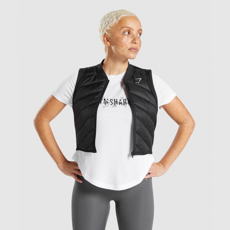 Chaquetas Gymshark Speed Gilet Negras | 78YPXUDFV