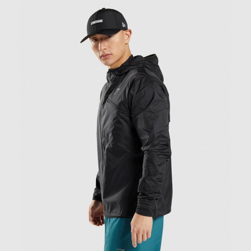 Chaquetas Gymshark Speed Negras | 53MZIBQRN