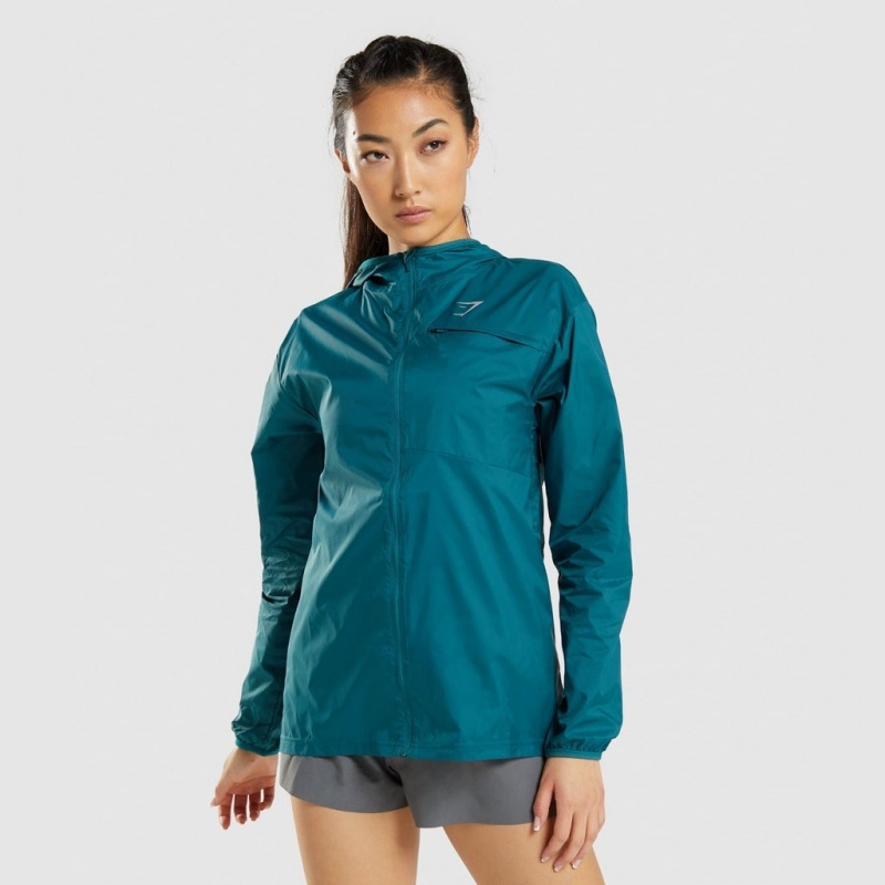 Chaquetas Gymshark Speed Windbreaker Teal | 80LMACEQY