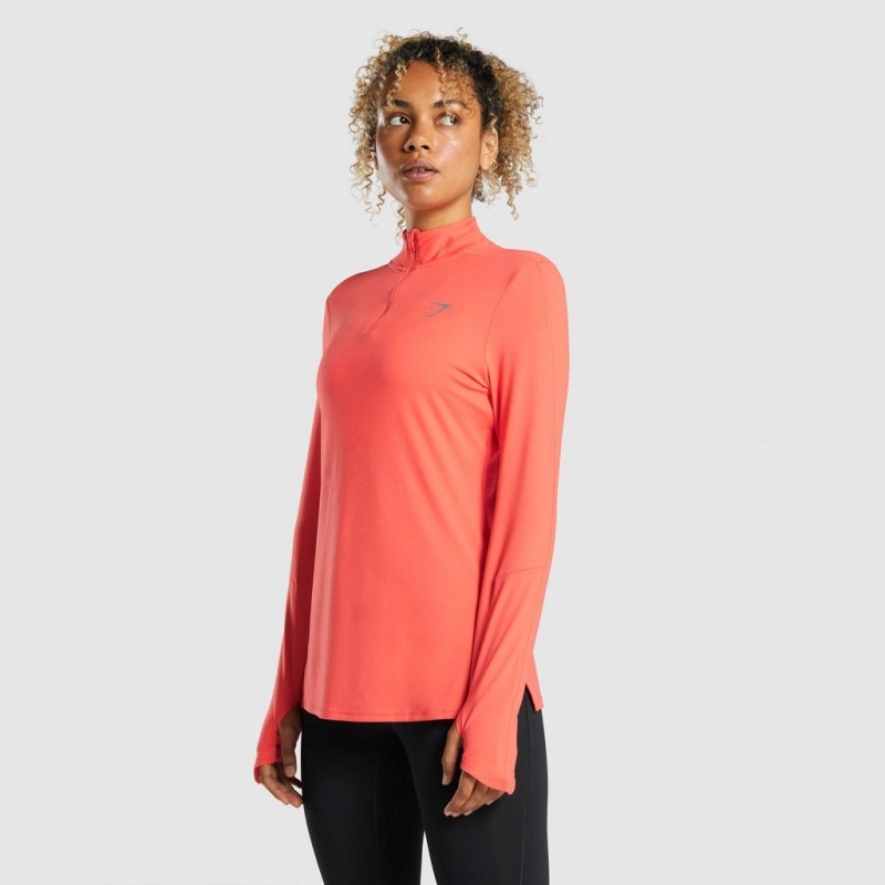 Chaquetas Gymshark Speed Zip-Up Naranjas | 92MAVENXF