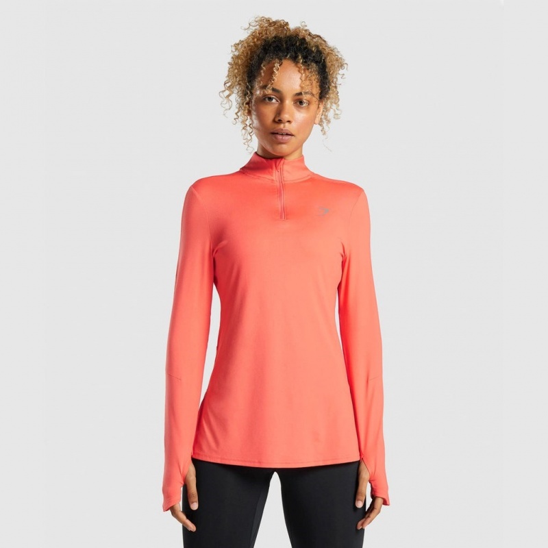 Chaquetas Gymshark Speed Zip-Up Naranjas | 92MAVENXF