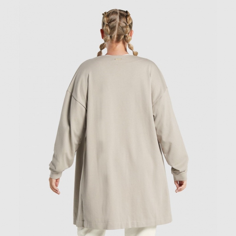 Chaquetas Gymshark Whitney Oversized Robe Mink | 10TKBAISH