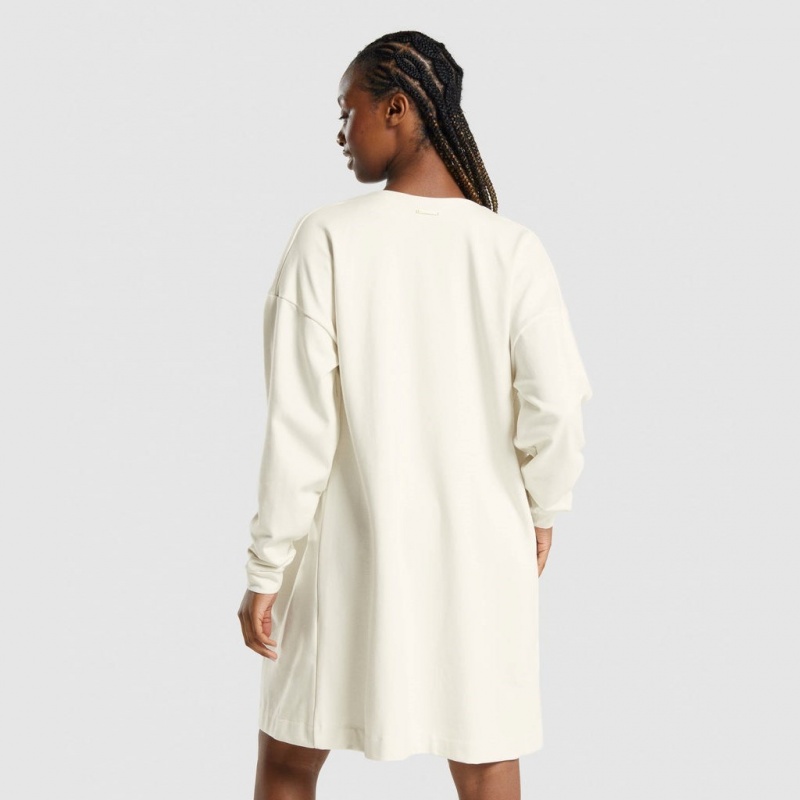 Chaquetas Gymshark Whitney Oversized Robe Unbleached | 82GDTSMIK