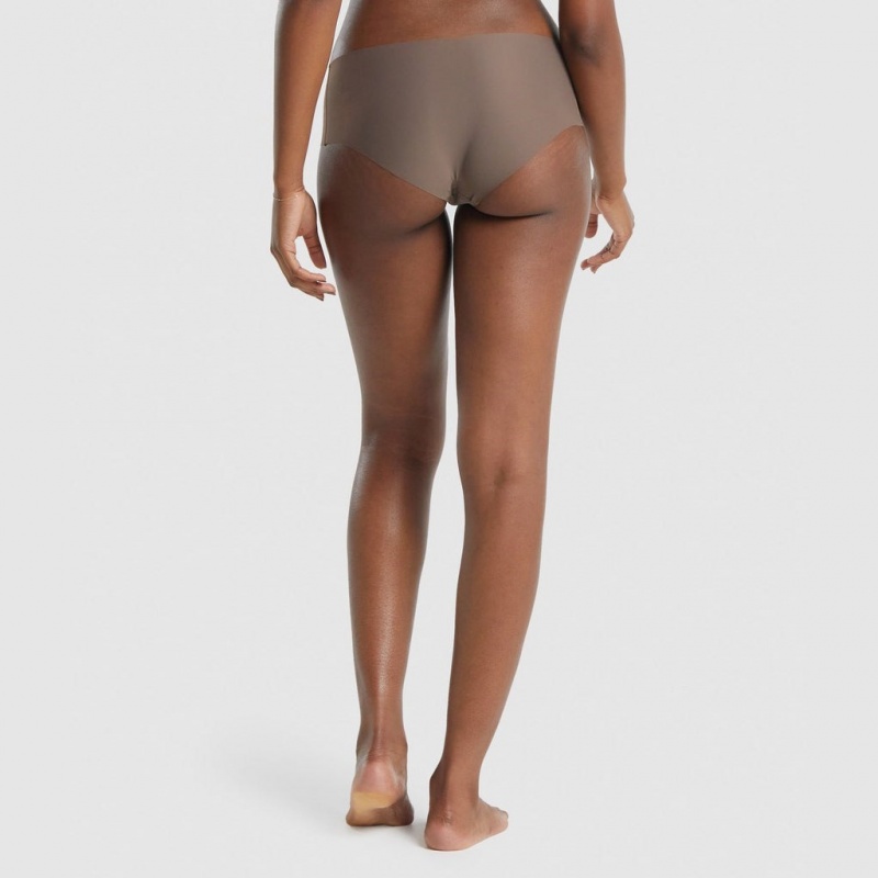 Hipster Gymshark No VPL Hipster Marrones | 03UVODYBZ