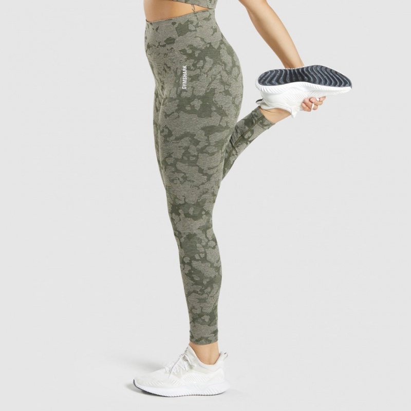 Leggins Gymshark Adapt Camo Seamless Verde | 48VXFBUCZ
