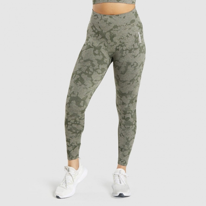 Leggins Gymshark Adapt Camo Seamless Verde | 48VXFBUCZ