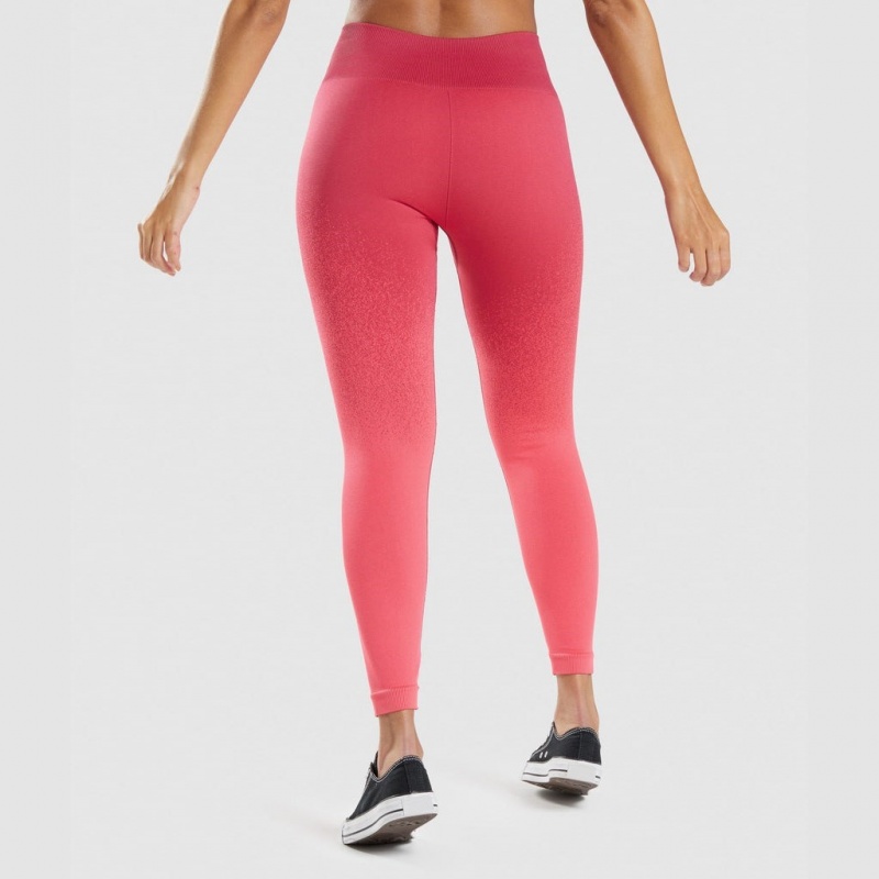 Leggins Gymshark Adapt Ombre Seamless Rosas Rojas | 39QAWYFUM