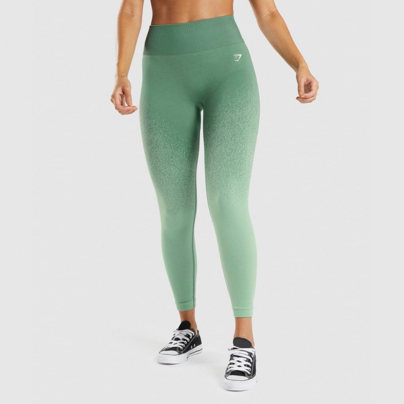 Leggins Gymshark Adapt Ombre Seamless Verde Verde Claro | 38EKFOQJV