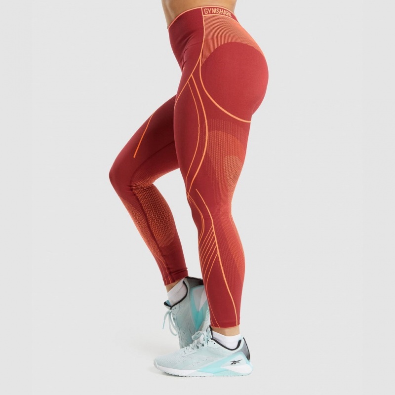 Leggins Gymshark Apex Seamless High Rise Burdeos | 89VAEGRBO