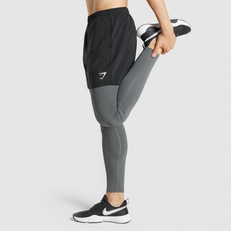 Leggins Gymshark Element Baselayer Charcoal | 47RAPUEHY