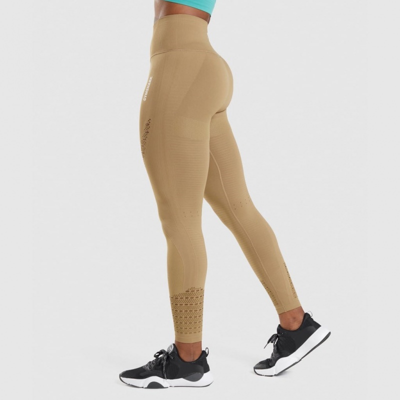 Leggins Gymshark Energy Seamless Marrones | 94UFSCMXR