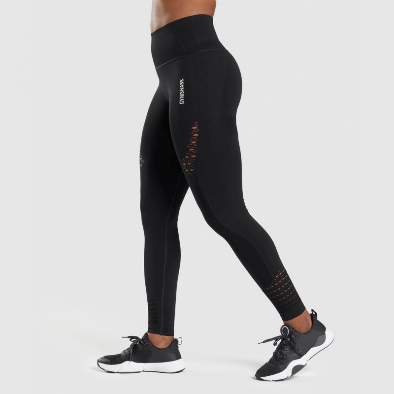 Leggins Gymshark Energy Seamless Negras | 94EZBKWLG