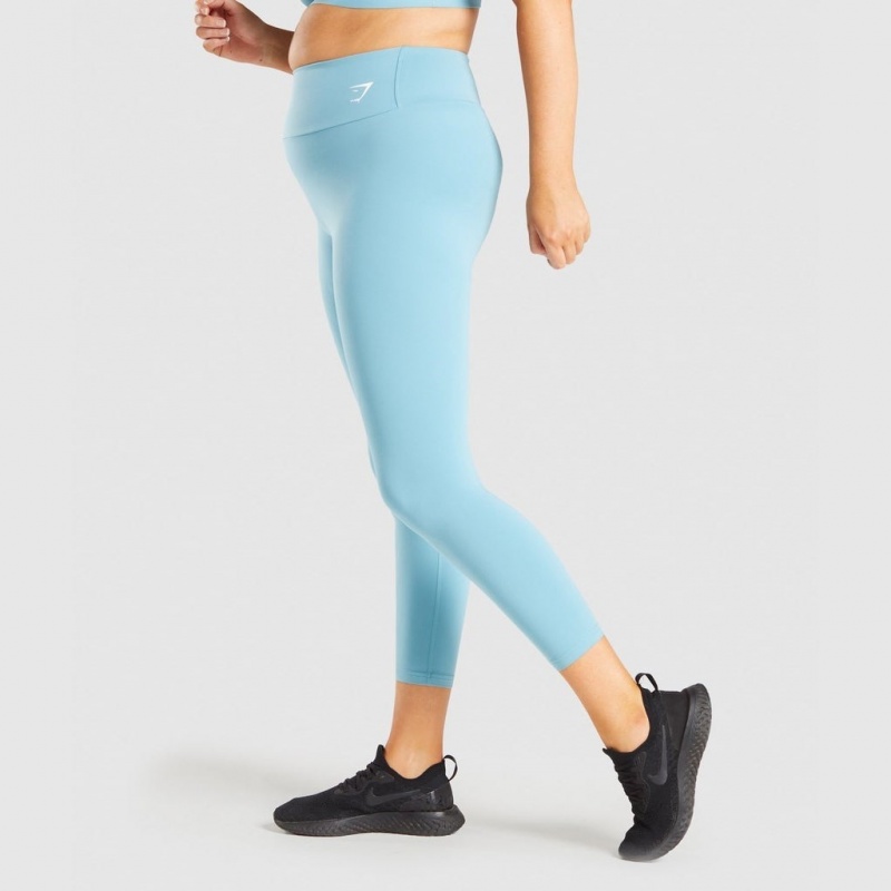 Leggins Gymshark Entrenamiento 7/8 Azules Claro | 57JGUMQAI