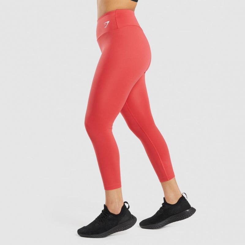 Leggins Gymshark Entrenamiento 7/8 Rojas | 90DHMANZB