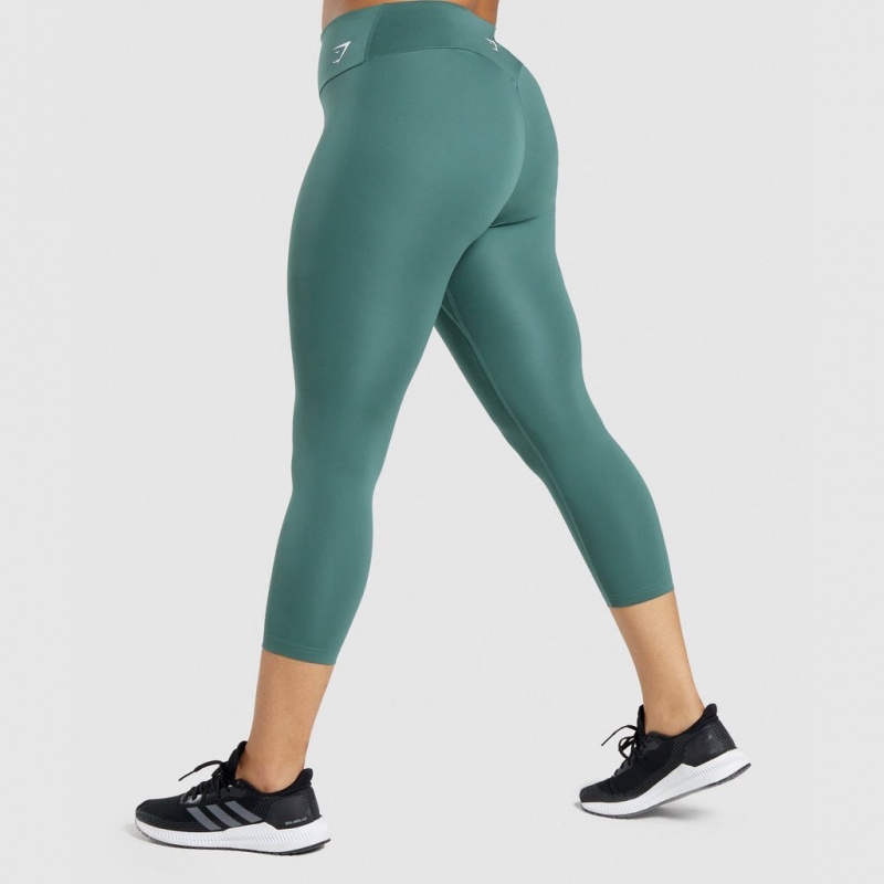 Leggins Gymshark Entrenamiento 7/8 Verde Oscuro | 36VAPIOWC