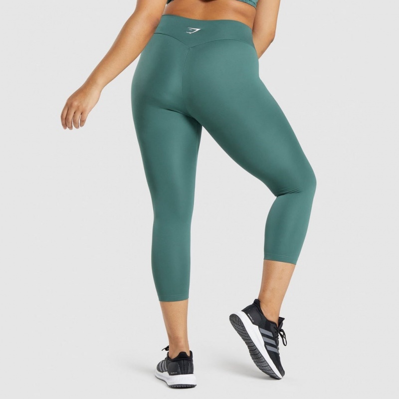 Leggins Gymshark Entrenamiento 7/8 Verde Oscuro | 36VAPIOWC