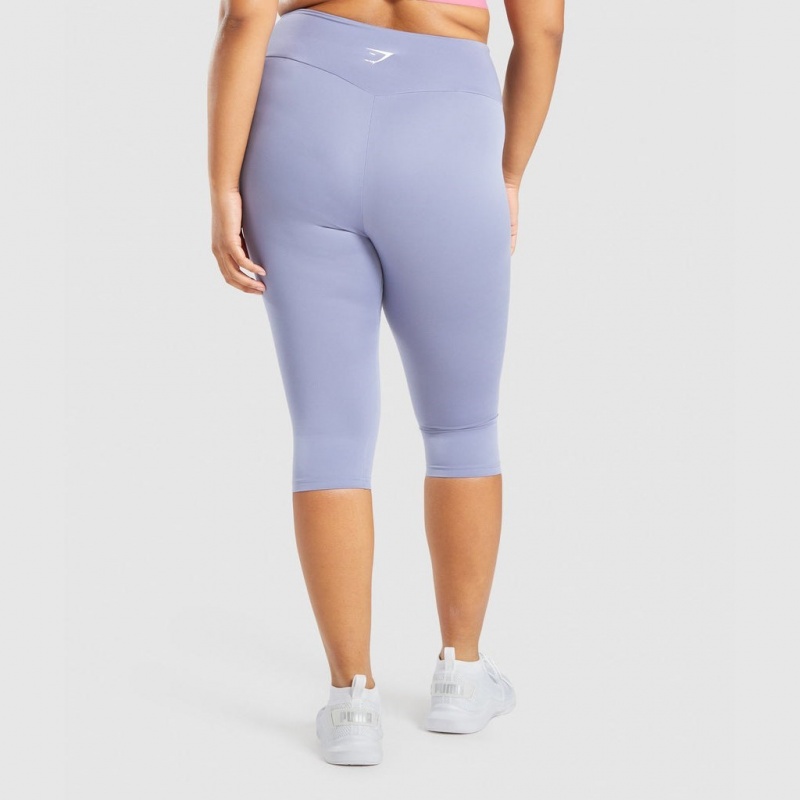 Leggins Gymshark Entrenamiento Cropped Azules Claro | 34XGUKMBD