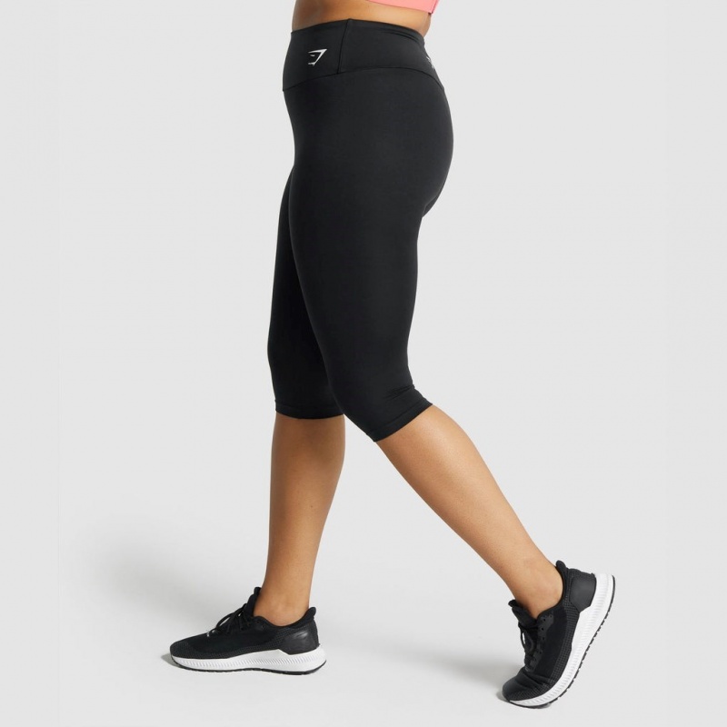 Leggins Gymshark Entrenamiento Cropped Negras | 47VMKZYSE