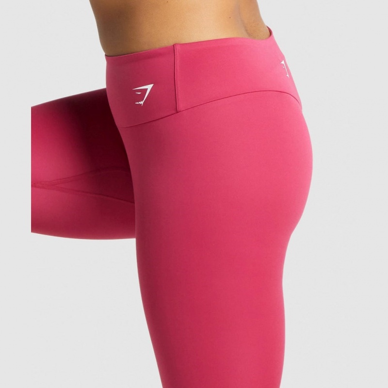Leggins Gymshark Entrenamiento Cropped Rosas | 52MLCVAOI