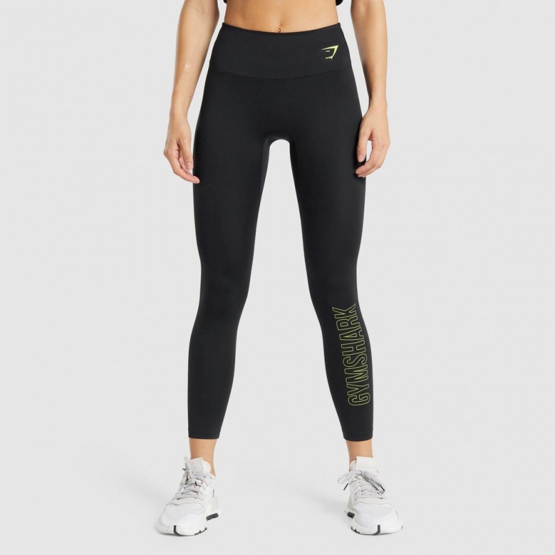 Leggins Gymshark Entrenamiento Estampadas Negras | 13SNUJPWZ