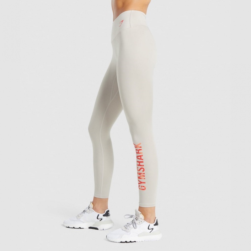 Leggins Gymshark Entrenamiento Estampadas Gris | 02PIKUMLC