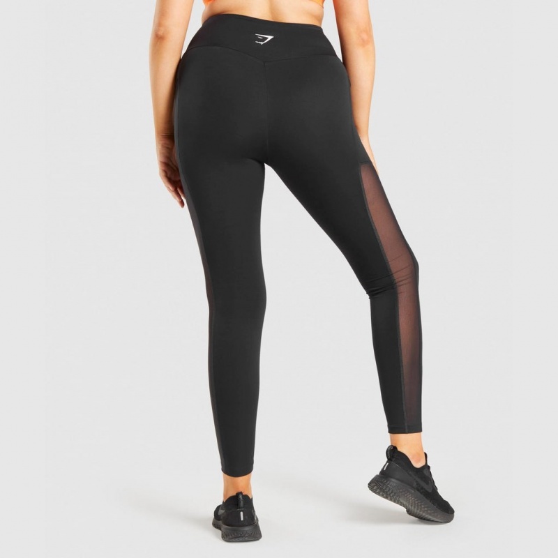 Leggins Gymshark Entrenamiento Mesh Pocket Negras | 76SDVGFUY