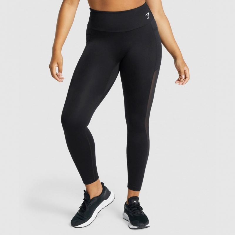 Leggins Gymshark Entrenamiento Mesh Pocket Negras | 52VCBEKAG