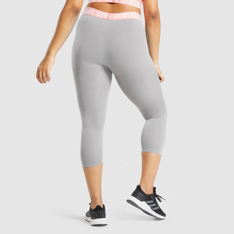 Leggins Gymshark Fit Seamless Cropped Gris | 94EIWSTYR