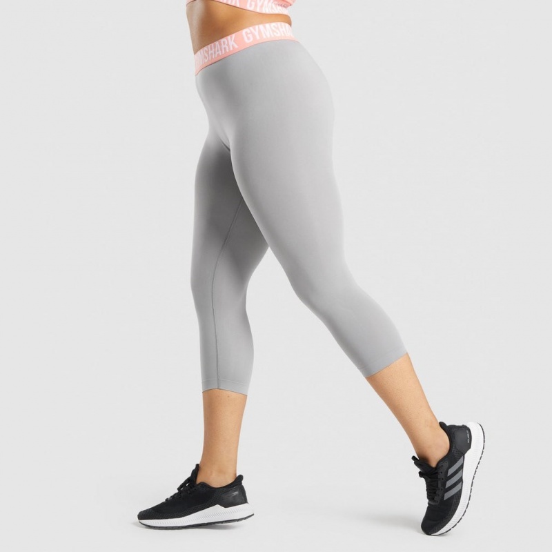 Leggins Gymshark Fit Seamless Cropped Gris | 94EIWSTYR