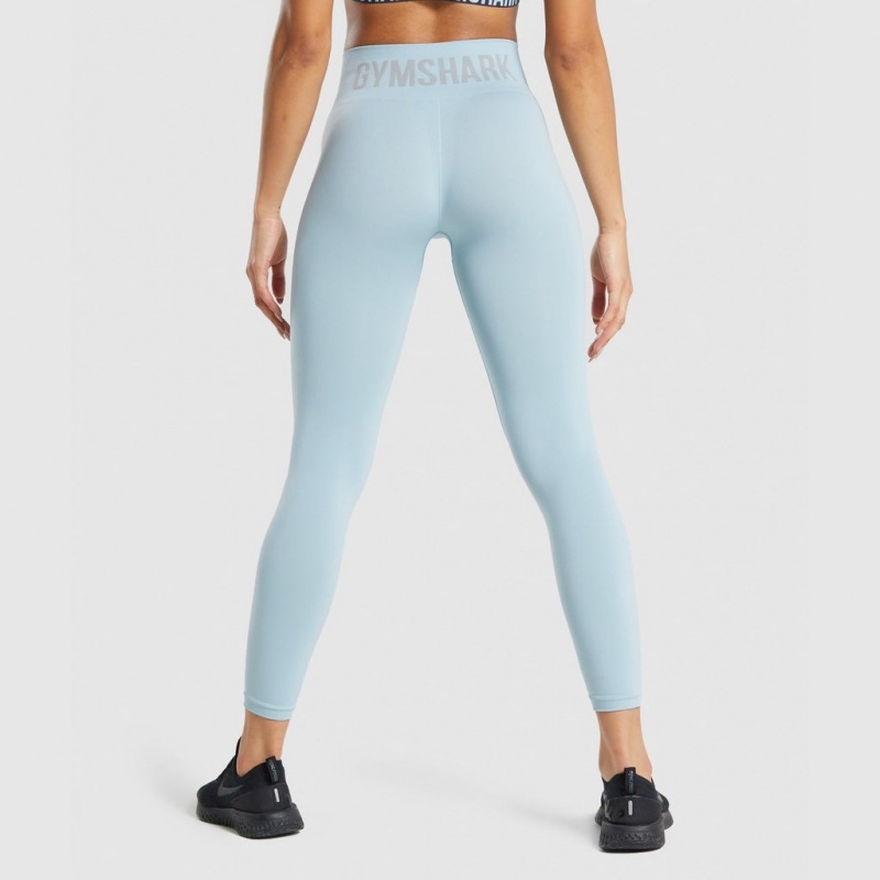 Leggins Gymshark Fit Seamless Mid Rise Azules | 25LYMBTRC