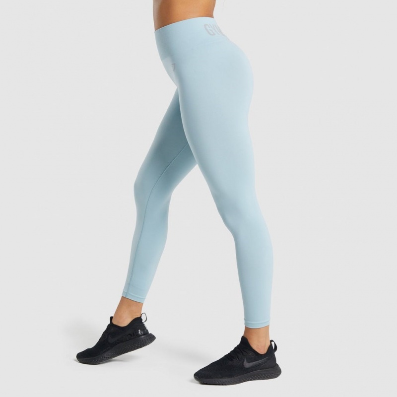 Leggins Gymshark Fit Seamless Mid Rise Azules | 25LYMBTRC