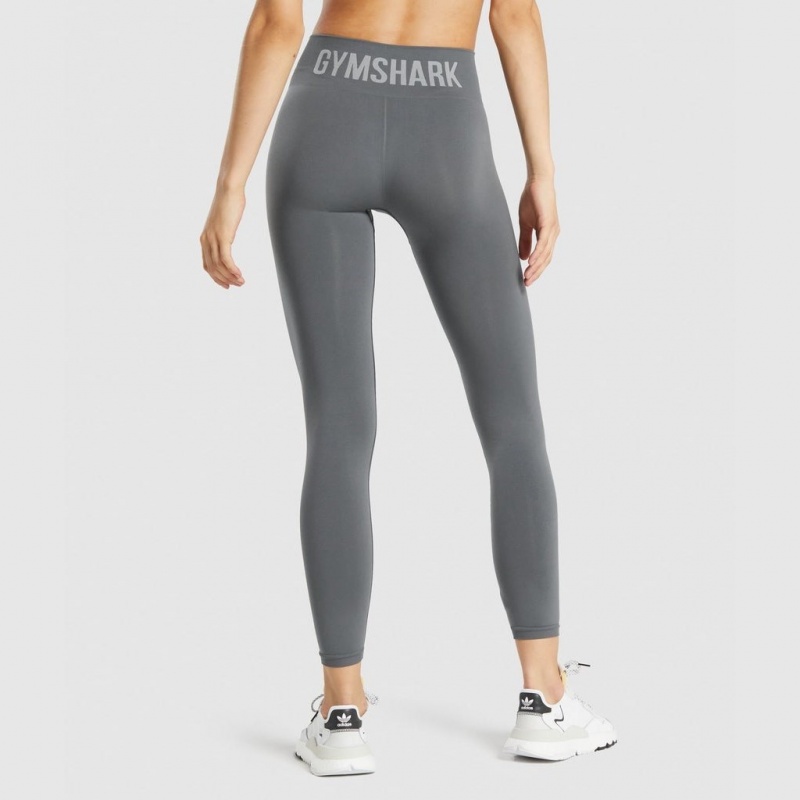 Leggins Gymshark Fit Seamless Mid Rise Charcoal | 49CKLXYDT