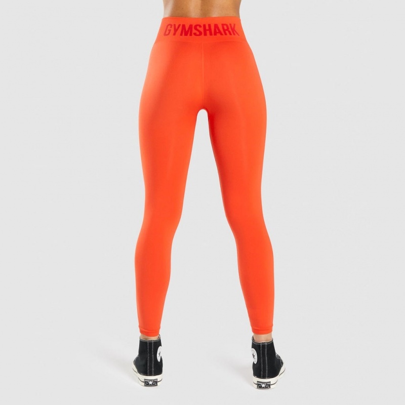 Leggins Gymshark Fit Seamless Mid Rise Naranjas | 92VGACFZB