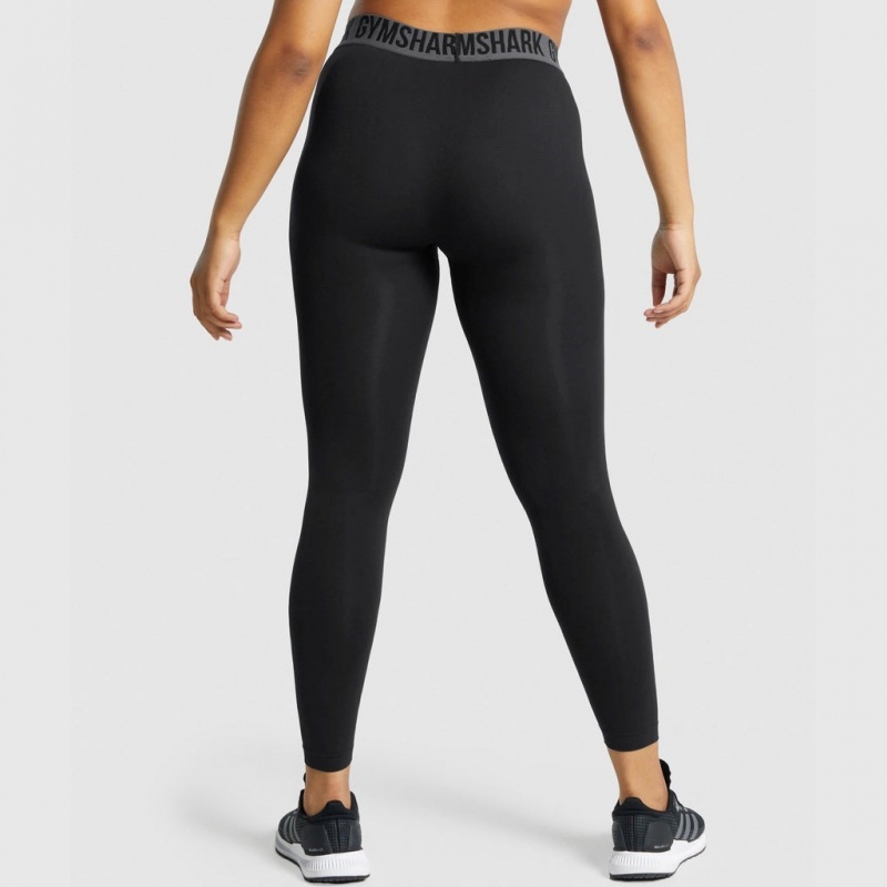 Leggins Gymshark Fit Seamless Negras | 96LITPQYZ