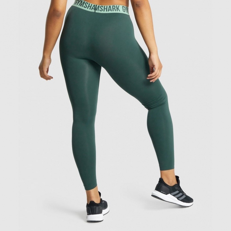 Leggins Gymshark Fit Seamless Verde Oscuro | 01ONEDLGH