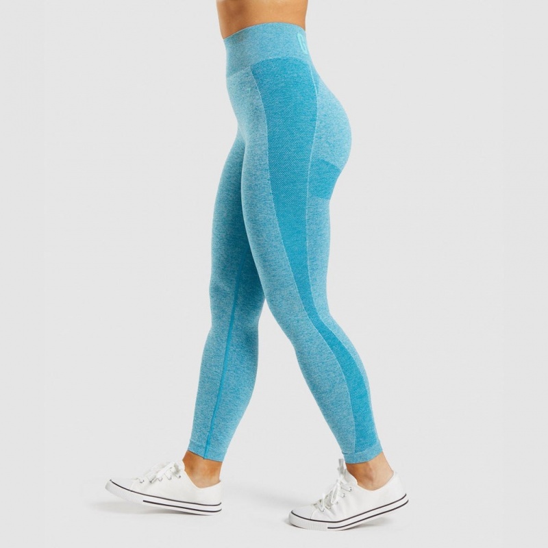 Leggins Gymshark Flex High Waisted Azules | 53BYWKPGE