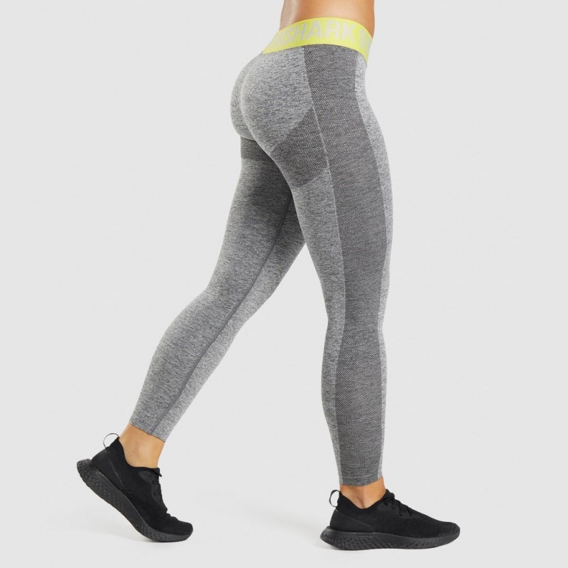 Leggins Gymshark Flex Low Rise Amarillo | 20QPUVIRY