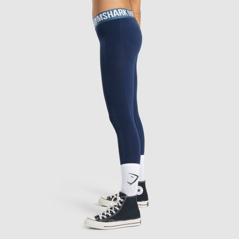 Leggins Gymshark Flex Low Rise Azul Marino | 17XEMCLOQ